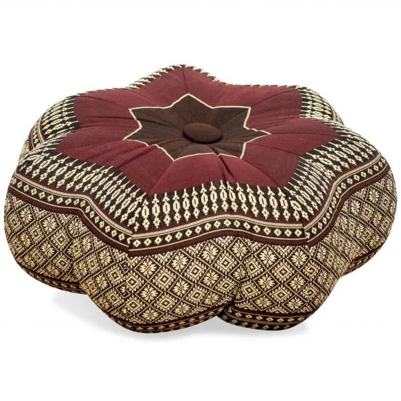 Zafu Cushion, little star, bordeaux