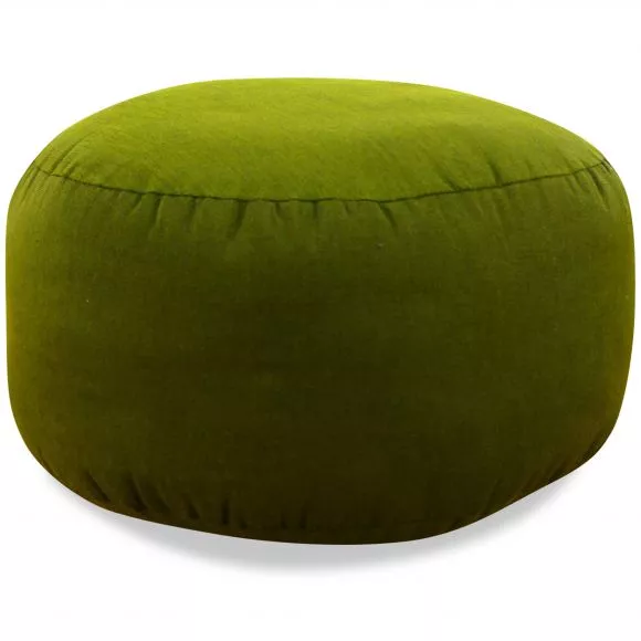 Small Zafu Pillow, monochrome, green