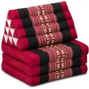 Thai Cushion 3 Fold, red elephants