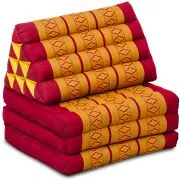 Thai Cushion 3 Fold, red / yellow