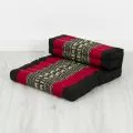 Block pillow (foldable) black / elephants