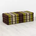 Folding Mattress, 200 cm x 110 cm, brown / green