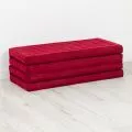 Kapok Folding Mattress, 110cm wide, Basic (Solid Red)
