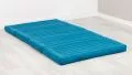 Kapok Folding Mattress, 110cm wide, Basic (Solid Light Blue)