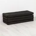 Kapok Folding Mattress, 110cm wide, Basic (Solid Black)