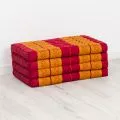 Folding Mattress , 200 cm x 80 cm, red / yellow
