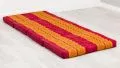 Folding Mattress , 200 cm x 80 cm, red / yellow