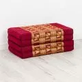 Folding Mattress, 200 cm x 80 cm, silk, red/elephants