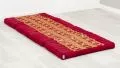 Folding Mattress, 200 cm x 80 cm, silk, red/elephants