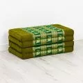 Folding Mattress, 200 cm x 80 cm, silk, green/elephants