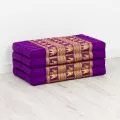 Folding Mattress, 200 cm x 80 cm, silk, purple/elephants