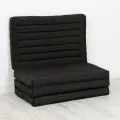 Folding Mattress, 200 cm x 80 cm, black monochrome