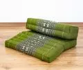 Block pillow (foldable) green / elephants