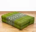Block pillow (foldable) green / elephants