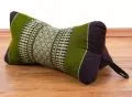 Bone Neck Pillow, brown / green