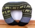 Kapok Neck Pillow, blue / elephants