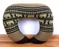 Kapok Neck Pillow, brown / elephants