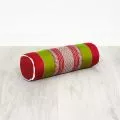 Kapok Bolster, Neck Pillow, red / green