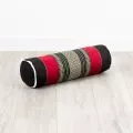 Kapok Bolster, Neck Pillow, black / red