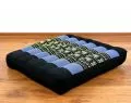 Kapok Seat Cushion, Size M, blue elephants