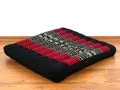 Kapok Seat Cushion, Size L,  black elephants