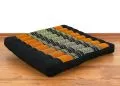 Kapok Seat Cushion, Size L,  black / orange