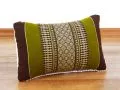 Small Throw Pillow, brown / green