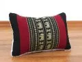 Small Throw Pillow, black / elephants