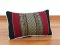 Small Throw Pillow, black / red
