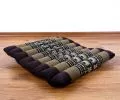 Kapok Quilted Seat Cushion, Size M, brown elephants