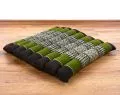 Kapok Quilted Seat Cushion, Size M, brown / green