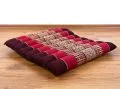 Kapok Quilted Seat Cushion, Size M, ruby-red