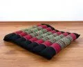Kapok Quilted Seat Cushion, Size M, black / red