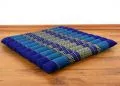 Kapok, Zafu Cushion + Quilted Seat Cushion Size L, blue
