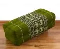 Block pillow, green / elephants
