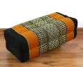 Block pillow, black / orange