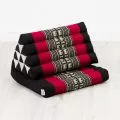 Thai Cushion 1 Fold, black elephants