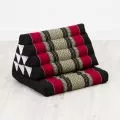 Thai Cushion 1 Fold, black / red