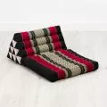 Thai Cushion 1 Fold, black / red