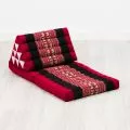 Thai Cushion 2 Fold, red elephants