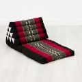 Thai Cushion 2 Fold, black elephants