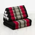 Thai Cushion 2 Fold, black / red