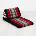 Thai Cushion 2 Fold, black / red
