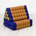 Thai Cushion 2 Fold, blue / yellow