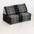 Thai Cushion XXL-Width, blue elephants