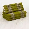 Thai Cushion XXL-Width, green elephants