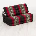 Thai Cushion XXL-Width, black elephants