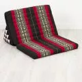 Thai Cushion XXL-Width, black elephants