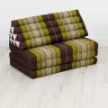 Thai Cushion XXL-Width, brown / green
