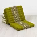 Thai Cushion XXL-Height, green elephants